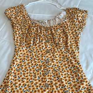 Floral Button-Down Dress